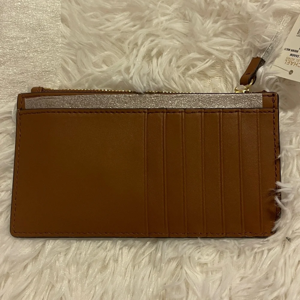 Michael michael Kors Signature Canvas Wallet NWT Jet Set Slim Credit Card